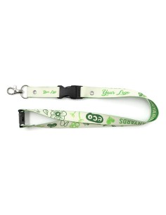 Lanyard de papel con hebilla de plástico y cierre de...