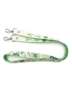 Lanyard de papel con dos mosquetones