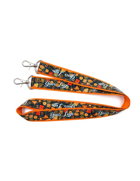 Lanyard con dos mosquetones