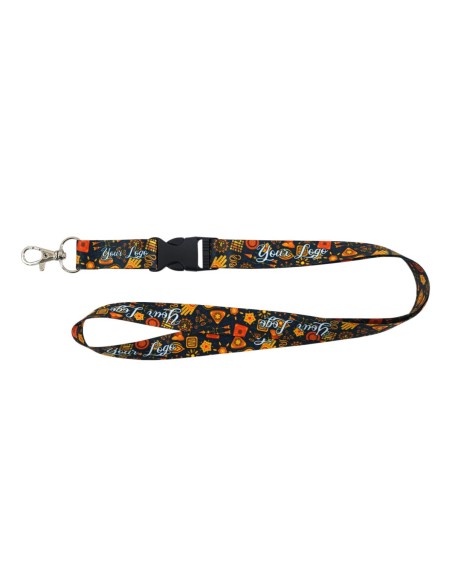 Lanyard de poliéster con hebilla