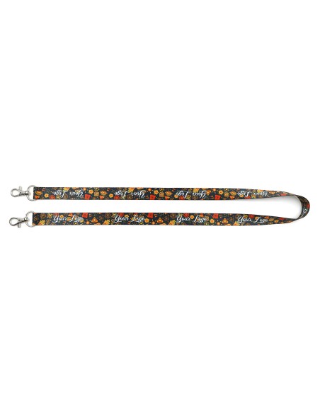 Lanyard de poliéster con dos mosquetones