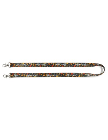Lanyard de poliéster con dos mosquetones