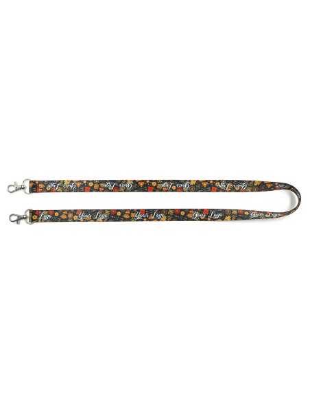 Lanyard de poliéster con dos mosquetones
