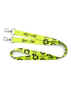 Lanyard rPET con dos mosquetones
