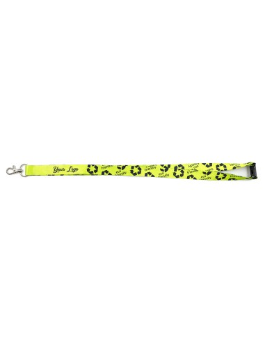 Lanyard de rPET con cierre de seguridad