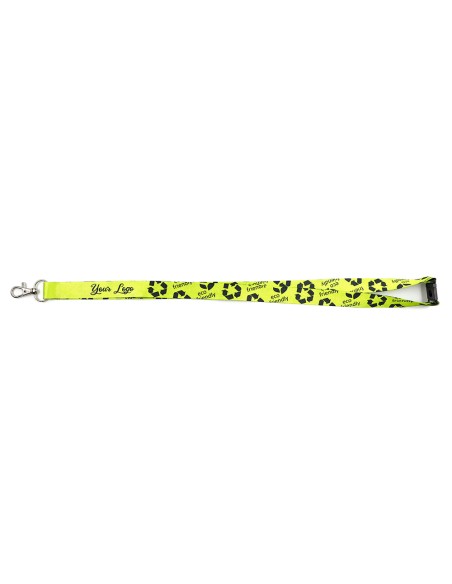 Lanyard de rPET con cierre de seguridad