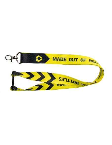 Lanyard de rPET con cierre de seguridad