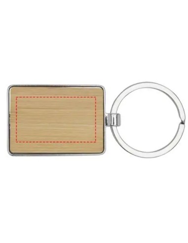 Llavero de Bambú con Carcasa Metálica Personalizado | Goodie