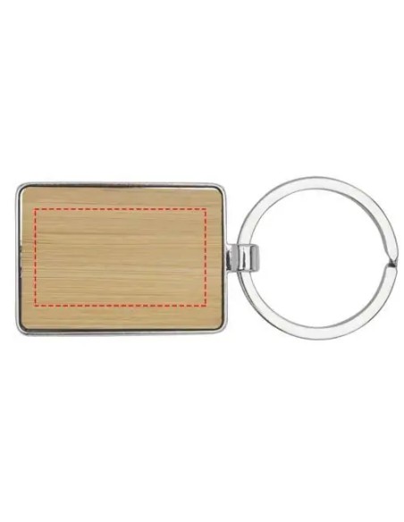 Llavero de Bambú con Carcasa Metálica Personalizado | Goodie
