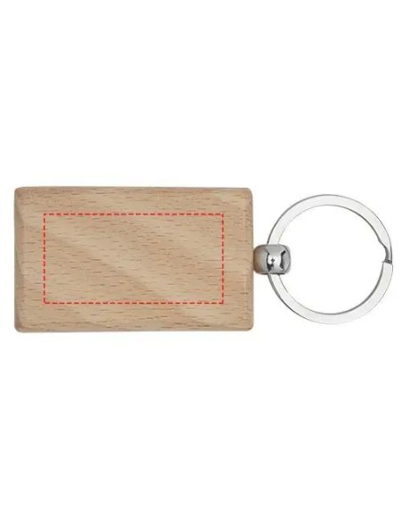 Llavero Rectangular de Madera de Haya Personalizado | Goodie