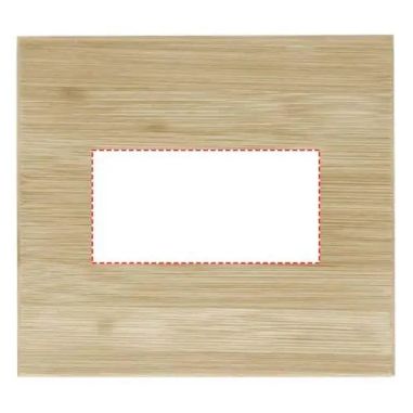 Juego de vino de cuatro piezas, caja de bambú con zona de grabado marcada rectangular