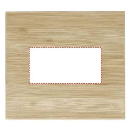 Juego de vino de cuatro piezas, caja de bambú con zona de grabado marcada rectangular