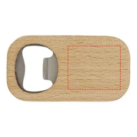 Abrebotellas de Madera con Función de Posavasos Personalizado | Goodie