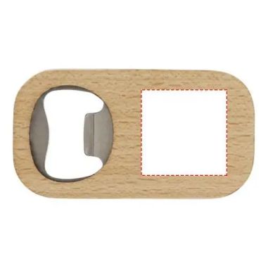 Abrebotellas de Madera con Función de Posavasos Personalizado | Goodie