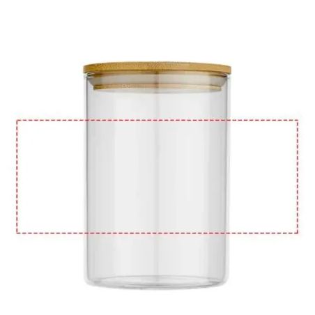 Recipiente de Vidrio con Tapa de Bambú 550ml | Goodie