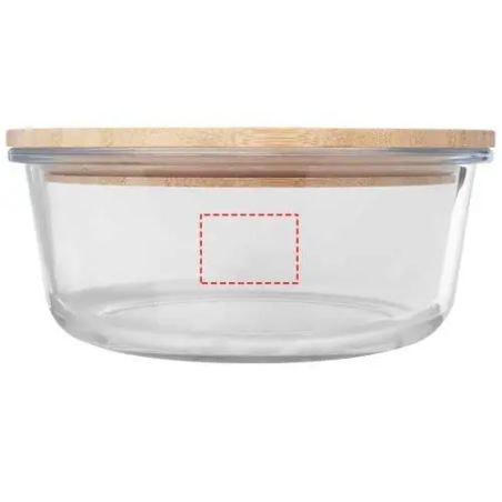 Ensaladera Vista 750ml Vidrio y Bambú Personalizada | Goodie