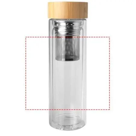 Botella de Vidrio 400ml con Infusor y Bambú | Goodie