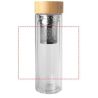 Botella de vidrio de borsilicato de 400 ml con infusor y tapa de bambú Personalizada 6100810 - Imagen 6