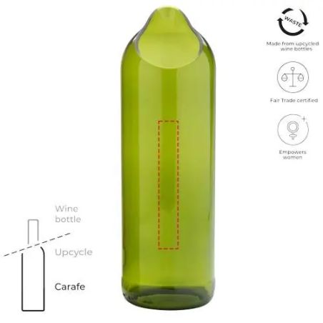 Jarrón Vidrio Reciclado de Vino 750ml Personalizado | Goodie