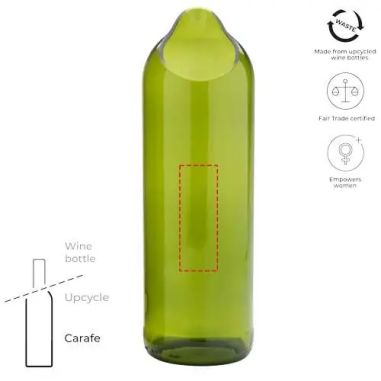 Jarrón Vidrio Reciclado de Vino 750ml Personalizado | Goodie