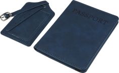 Porta Pasaporte y Etiqueta de Equipaje de PU Reciclado P | Goodie