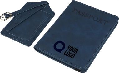Porta Pasaporte y Etiqueta de Equipaje de PU Reciclado P | Goodie