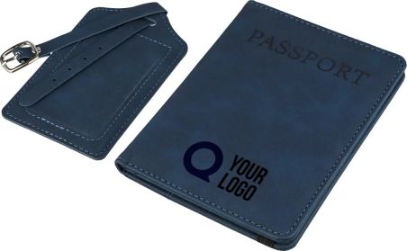 Porta Pasaporte y Etiqueta de Equipaje de PU Reciclado P | Goodie