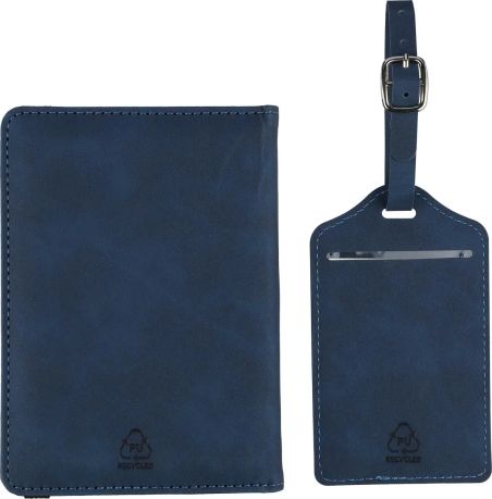 Porta Pasaporte y Etiqueta de Equipaje de PU Reciclado P | Goodie