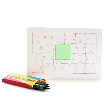 Puzzle de 24 Piezas con Caja de Ceras de Colores | Goodie