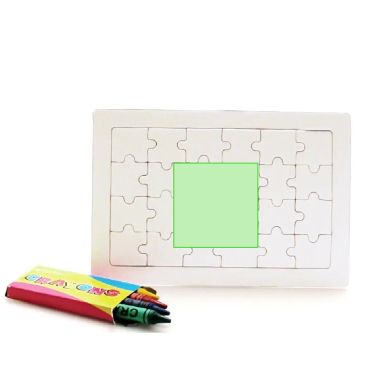 Puzzle de 24 Piezas con Caja de Ceras de Colores | Goodie
