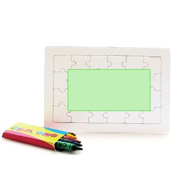 Puzzle de 24 Piezas con Caja de Ceras de Colores | Goodie