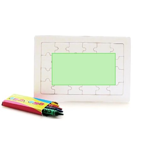 Puzzle de 24 Piezas con Caja de Ceras de Colores | Goodie