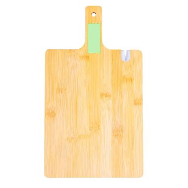 Tabla de corte con afilador de bambú personalizada, zona de impresión marcada, otra posición