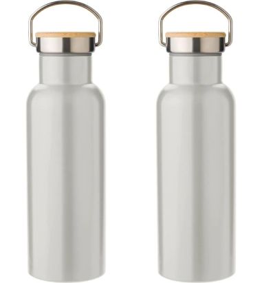 Botella Termo de Acero Inoxidable con Bambú Personalizada | Goodie