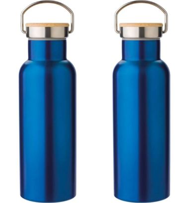 Botella Termo de Acero Inoxidable con Bambú Personalizada | Goodie