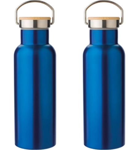 Botella Termo de Acero Inoxidable con Bambú Personalizada | Goodie