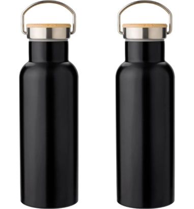 Botella Termo de Acero Inoxidable con Bambú Personalizada | Goodie