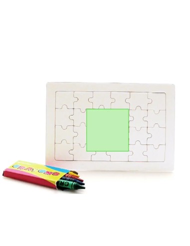 Puzzle de 24 Piezas con Caja de Ceras de Colores | Goodie
