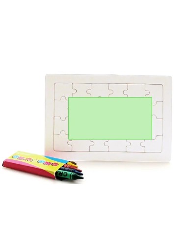 Puzzle de 24 Piezas con Caja de Ceras de Colores | Goodie