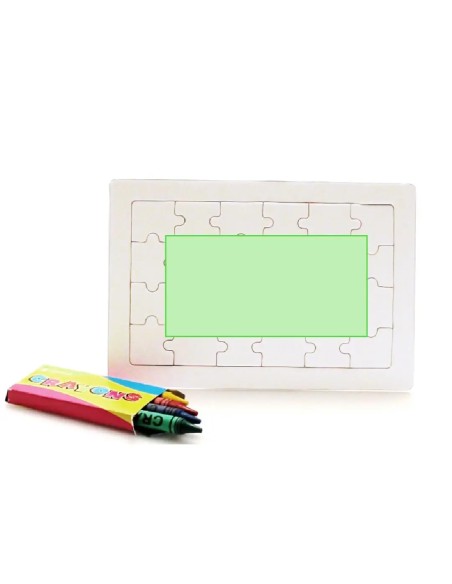 Puzzle de 24 Piezas con Caja de Ceras de Colores | Goodie