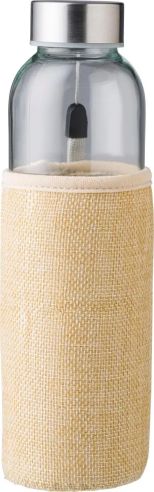 Botella de Cristal con Funda de Yute Personalizada | Goodie