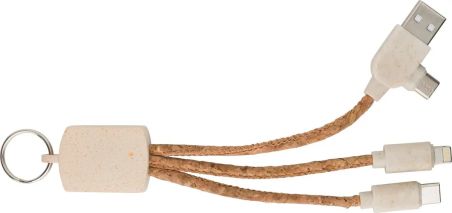 Set de Cables de Corcho con Llavero Personalizado | Goodie