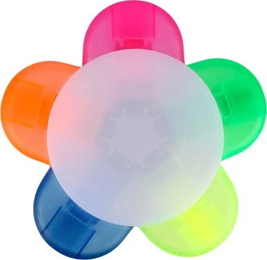 Marcador Fluorescente con Forma de Flor Multicolor | Goodie