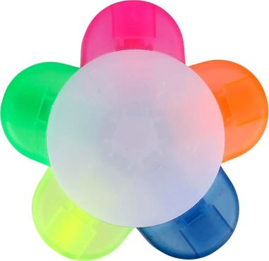 Marcador Fluorescente con Forma de Flor Multicolor | Goodie