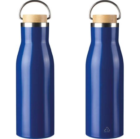 Botella de Acero Inoxidable Reciclado con Bambú Personalizada | Goodie