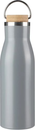 Botella de Acero Inoxidable Reciclado con Bambú Personalizada | Goodie