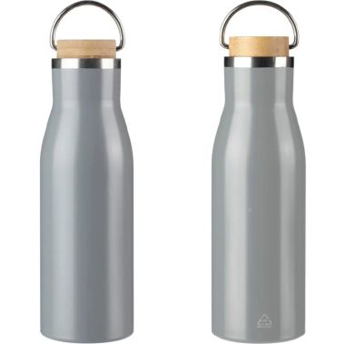 Botella de Acero Inoxidable Reciclado con Bambú Personalizada | Goodie