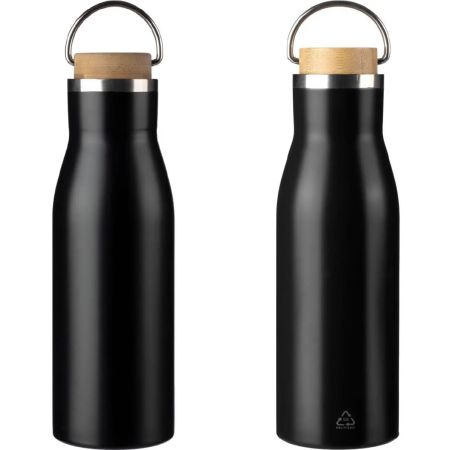 Botella de Acero Inoxidable Reciclado con Bambú Personalizada | Goodie