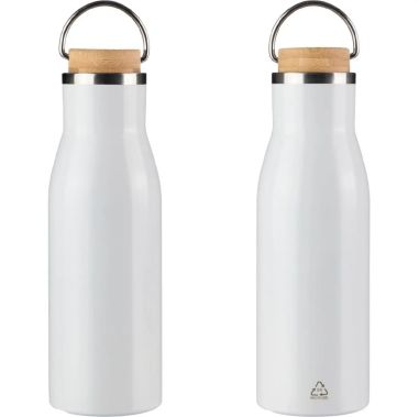 Botella de Acero Inoxidable Reciclado con Bambú Personalizada | Goodie