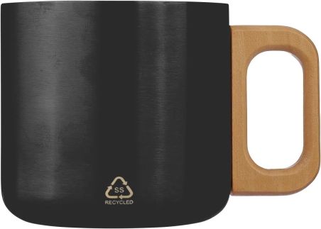 Taza Termo Acero Reciclado Asa Madera | Goodie